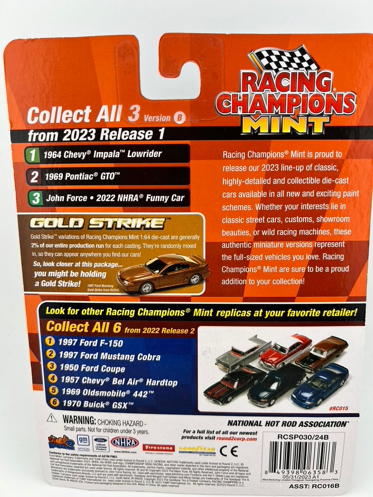 Racing Champions Mint John Force 2022 BlueDEF Platinum Funny Car Fishwheels