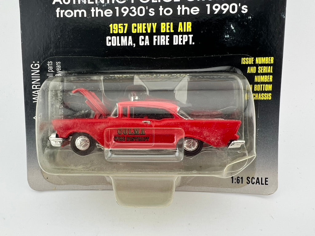 Racing Champions Police U.S.A. – 1957 Chevy Bel Air (Colma, CA Fire Dept.) Fishwheels