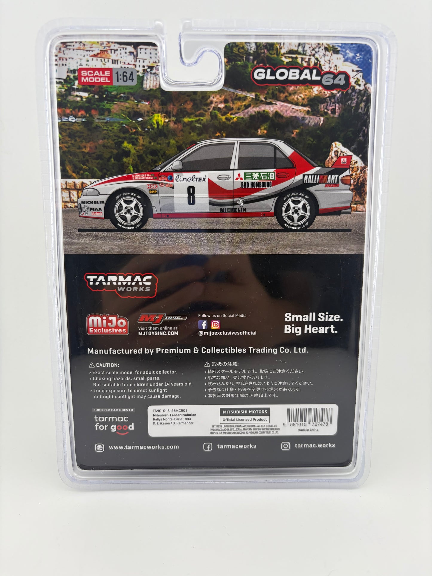 Tarmac Works Mitsubishi Lancer Evolution – Rallye Monte-Carlo 1993(Chase)