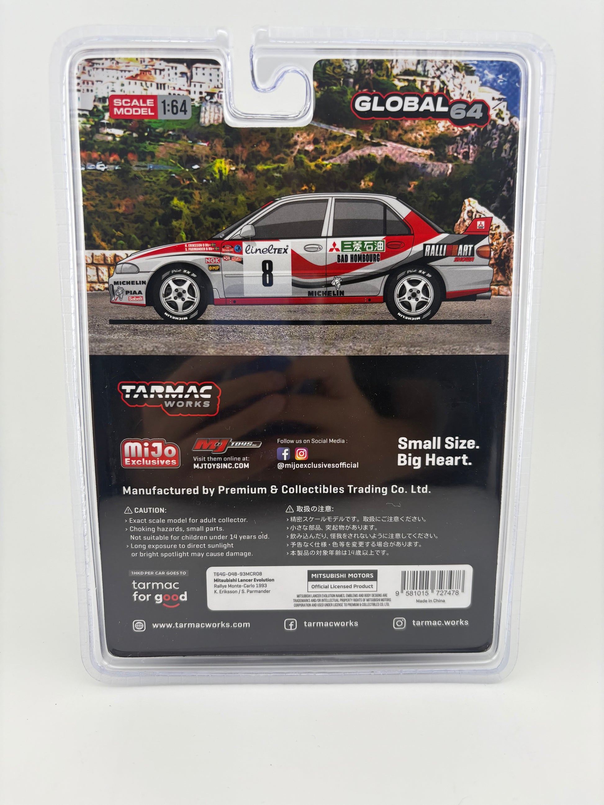 Tarmac Works Mitsubishi Lancer Evolution – Rallye Monte-Carlo 1993(Chase)