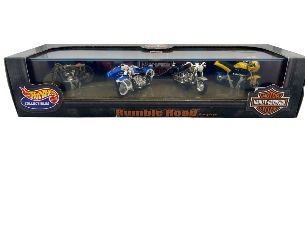 The Hot Wheels Collectibles Harley-Davidson Rumble Road Motorcycle Set Fishwheels
