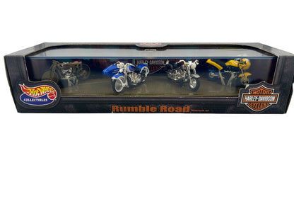 The Hot Wheels Collectibles Harley-Davidson Rumble Road Motorcycle Set Fishwheels