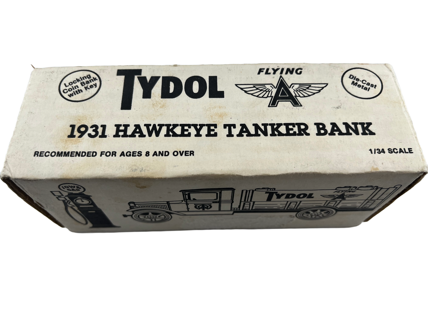 Tydol Flying A Tanker Truck Diecast Bank 1:34 Scale Fishwheels