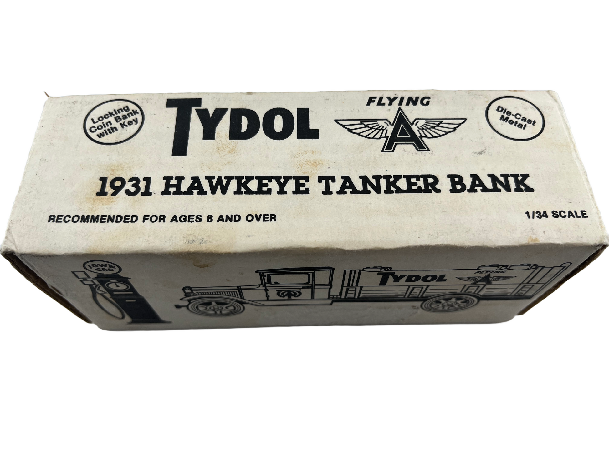 Tydol Flying A Tanker Truck Diecast Bank 1:34 Scale Fishwheels