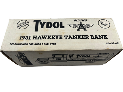 Tydol Flying A Tanker Truck Diecast Bank 1:34 Scale Fishwheels